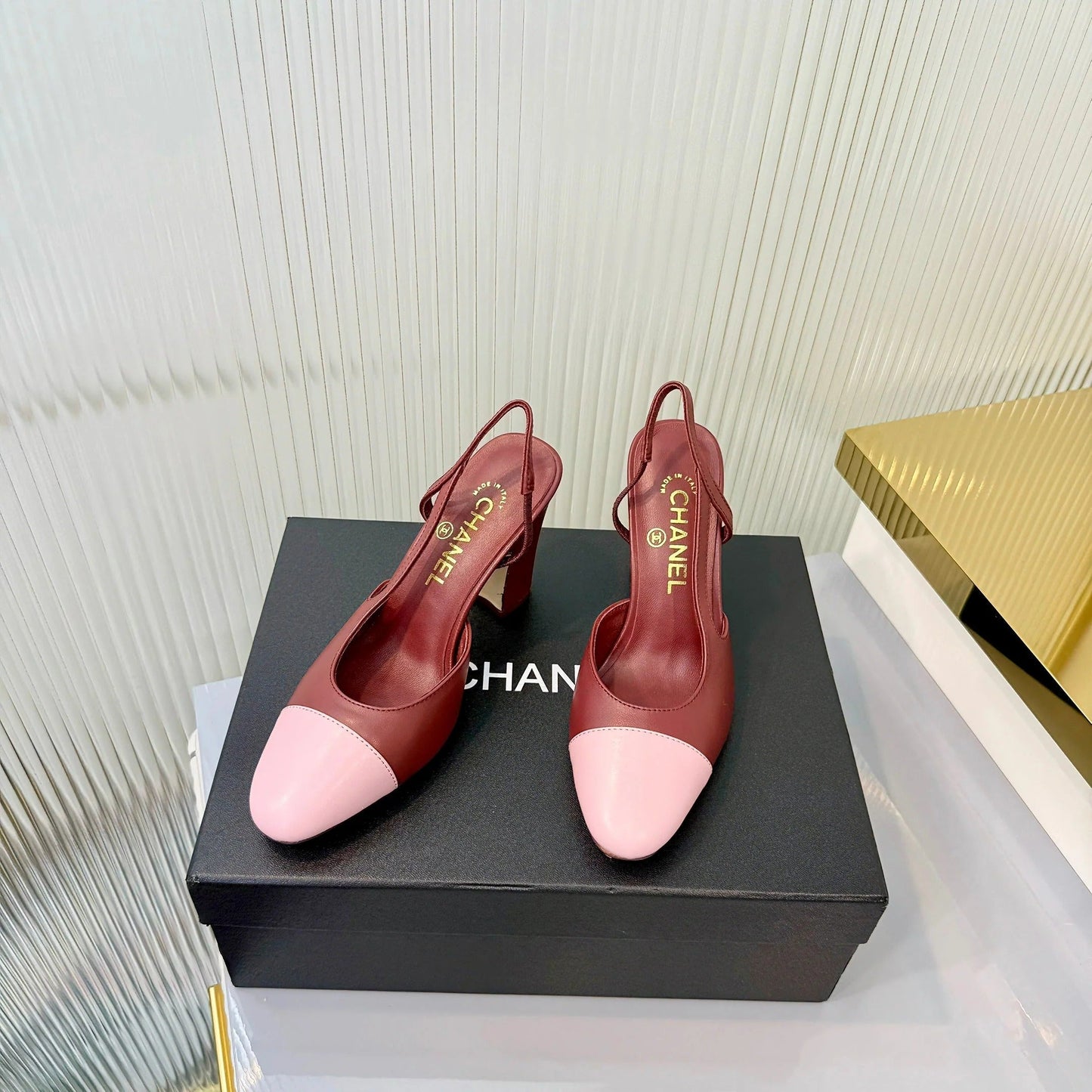 CC 26 Slingback High Heel 9cm Red Pink Lambskin 714017
