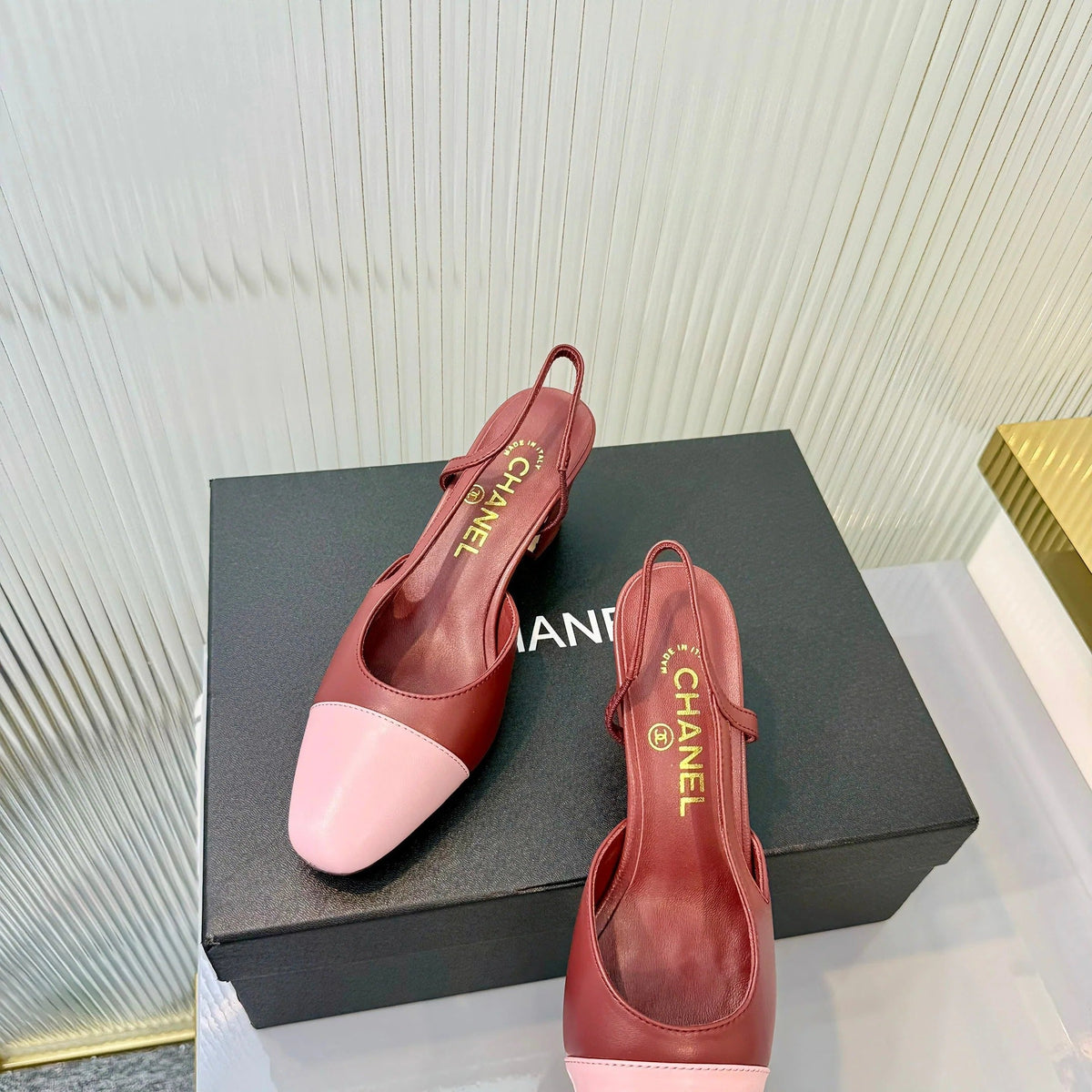 CC 26 Slingback High Heel 6.5cm Red Pink Lambskin 714023