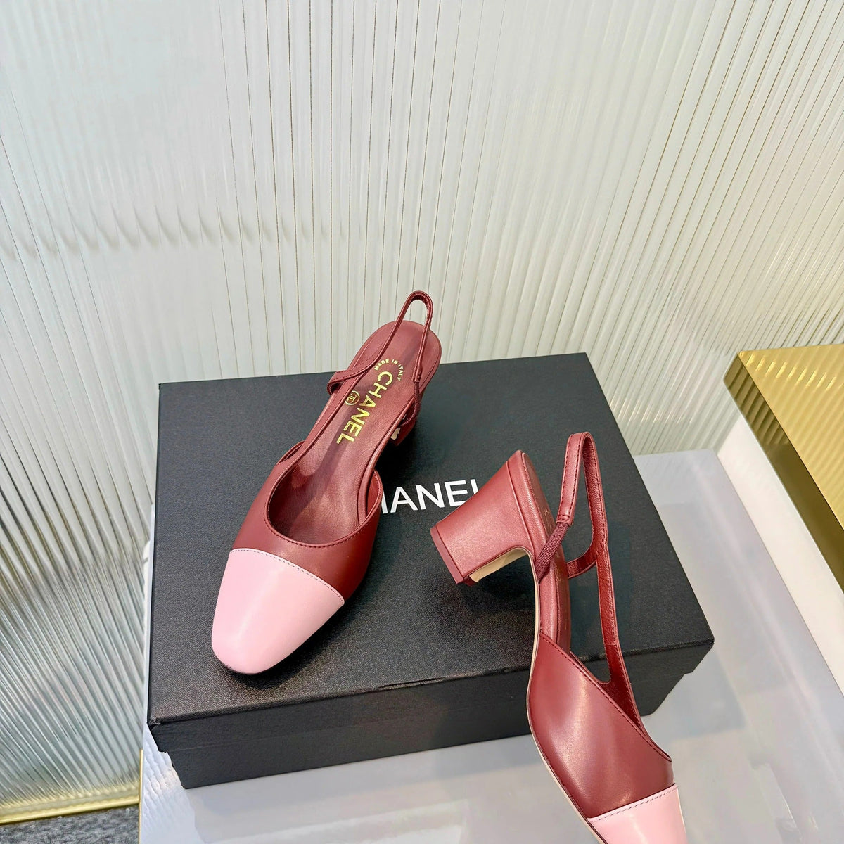 CC 26 Slingback High Heel 6.5cm Red Pink Lambskin 714023