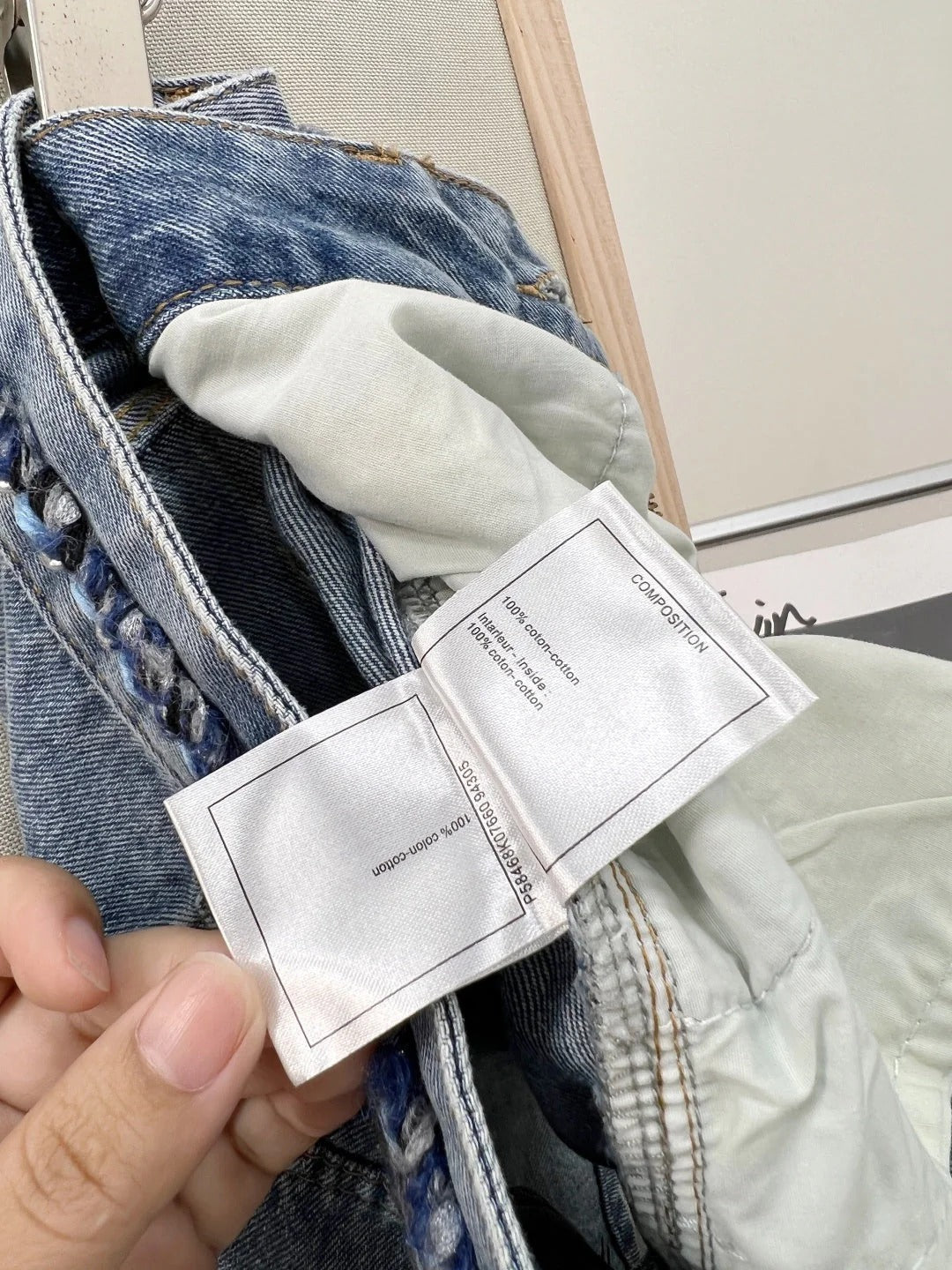 Chanel 26 Straight-leg A-line Shorts Blue in Cotton 305585