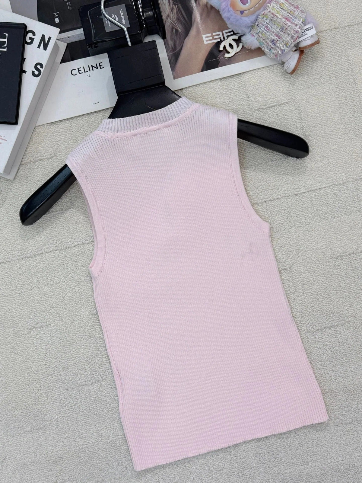 Chanel 2026 Bow-Tie Vest with Logo Wool 386926