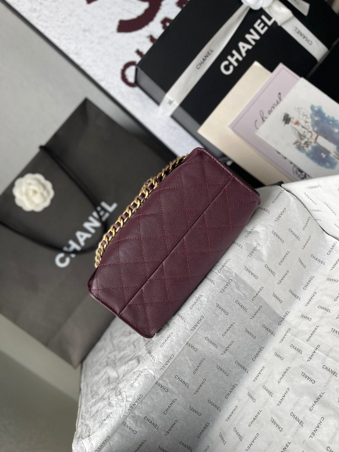 CC 26c Hobo Bag 22cm Burgundy Caviar Leather GHW
