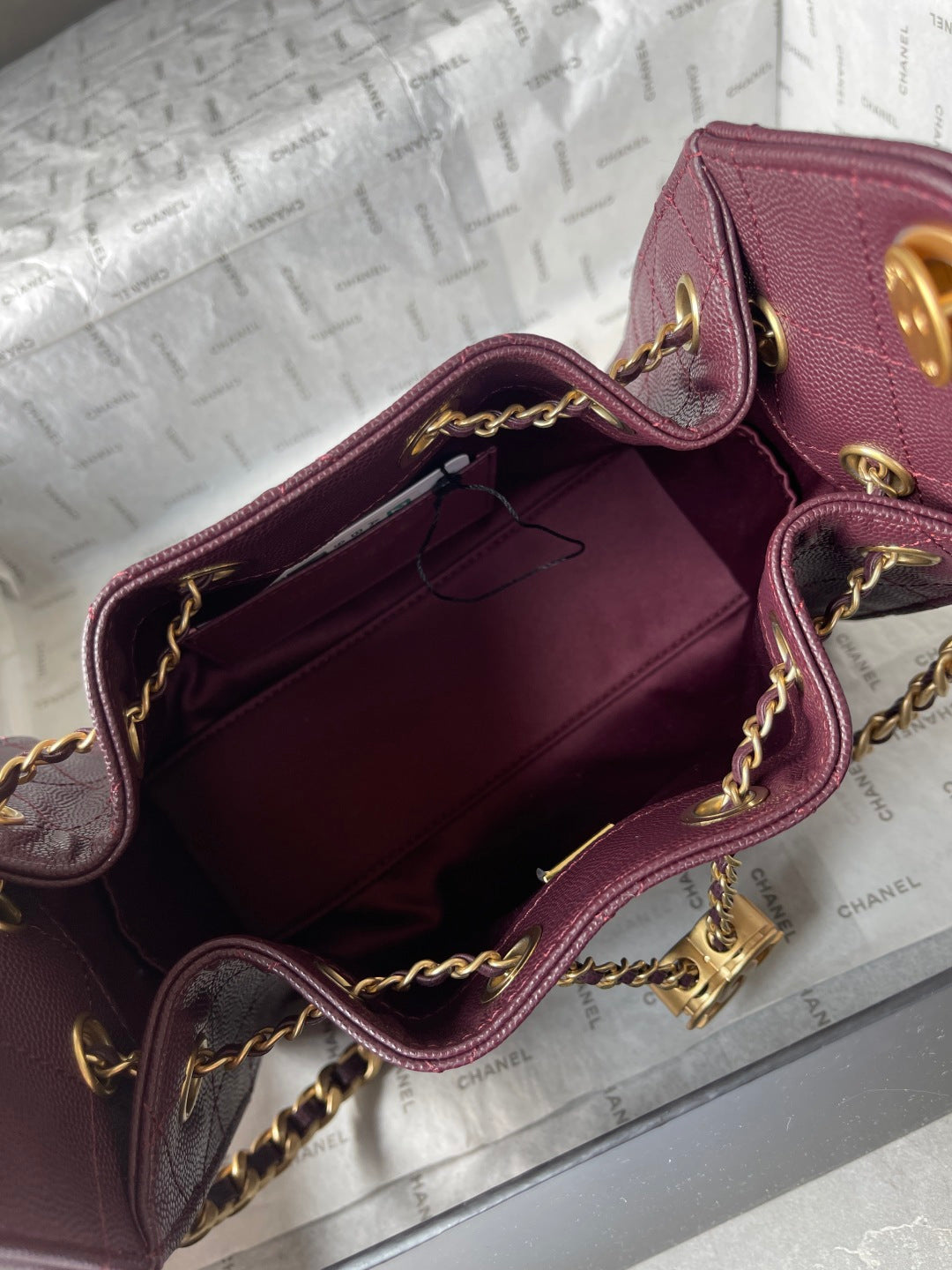 CC 26c Hobo Bag 22cm Burgundy Caviar Leather GHW