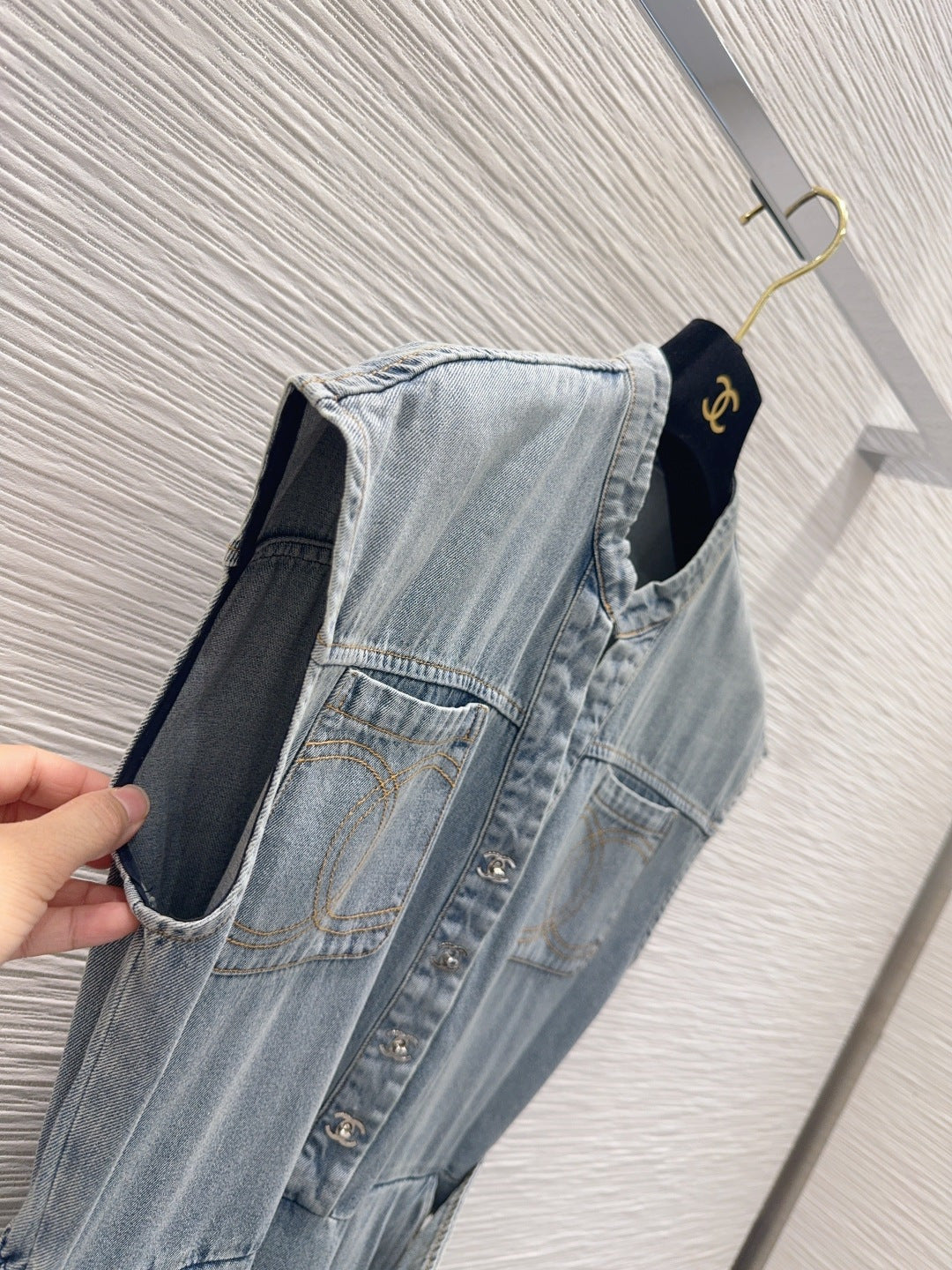 CC 26s Long Dress Light Wash Blue Denim 395034