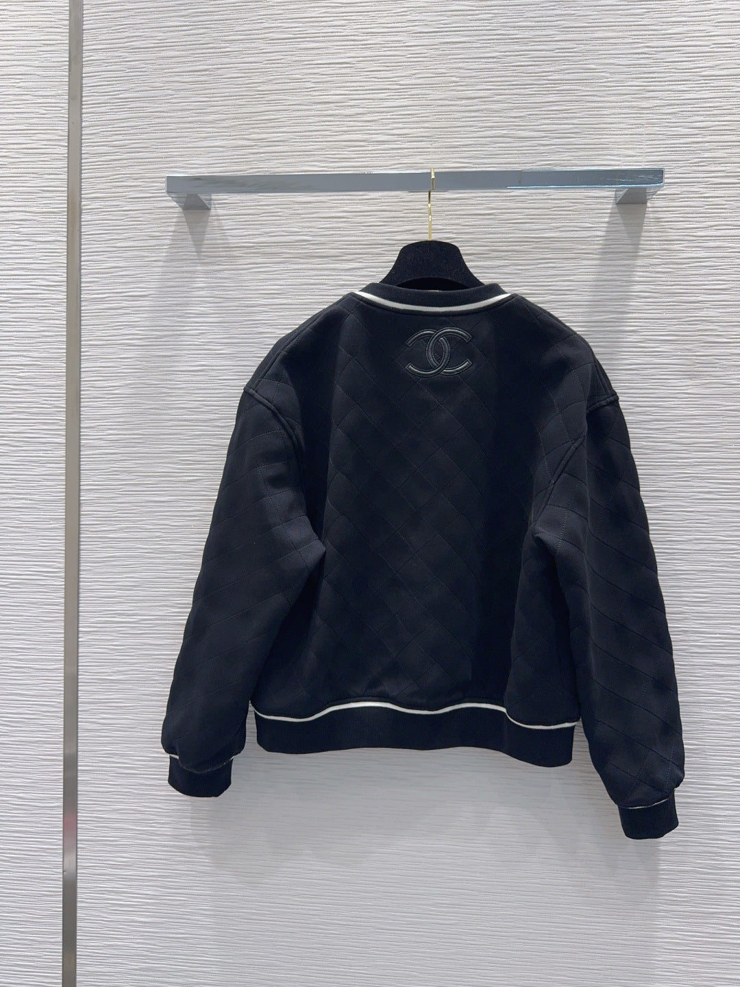 CC 26s Zip-Up Jacket+ Drawstring Pants Black Cotton 426410