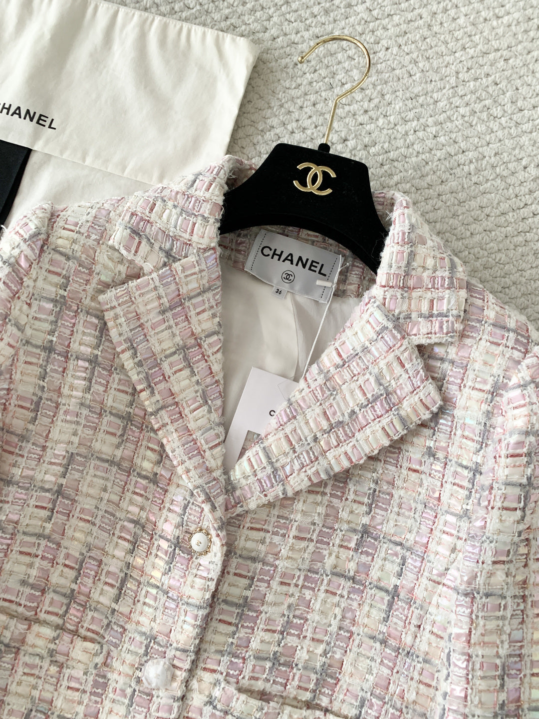 CC 26s Short Jacket Light Pink Tweed 380665