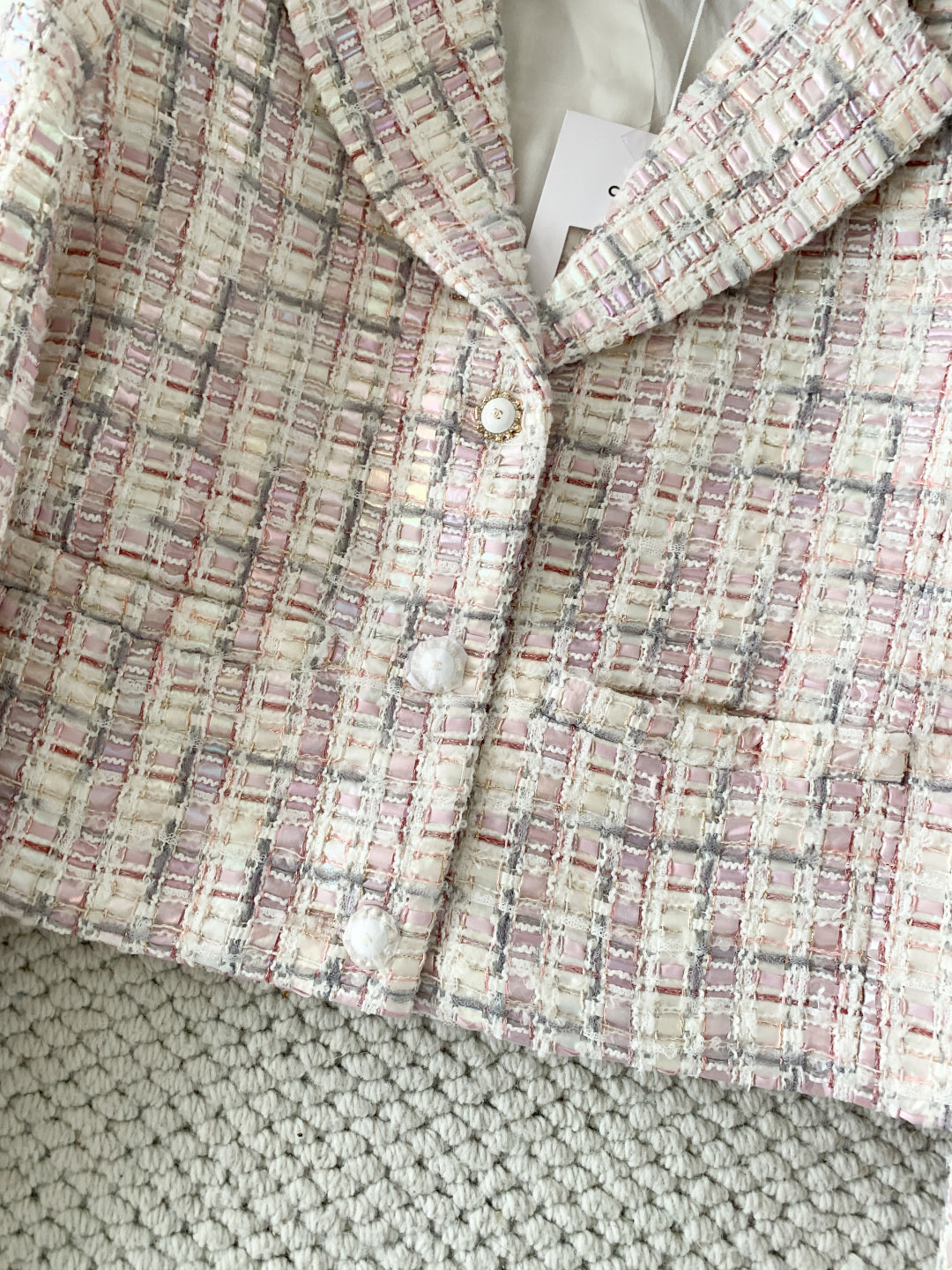 CC 26s Short Jacket Light Pink Tweed 380665