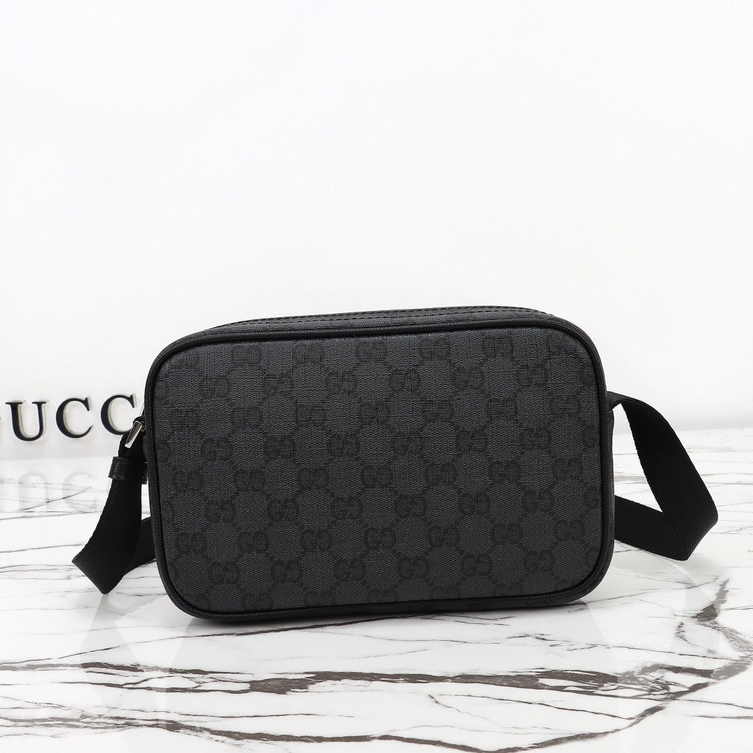 Gucci 2026 Essence Classic Mini Bag 22cm Black Canvas Leather