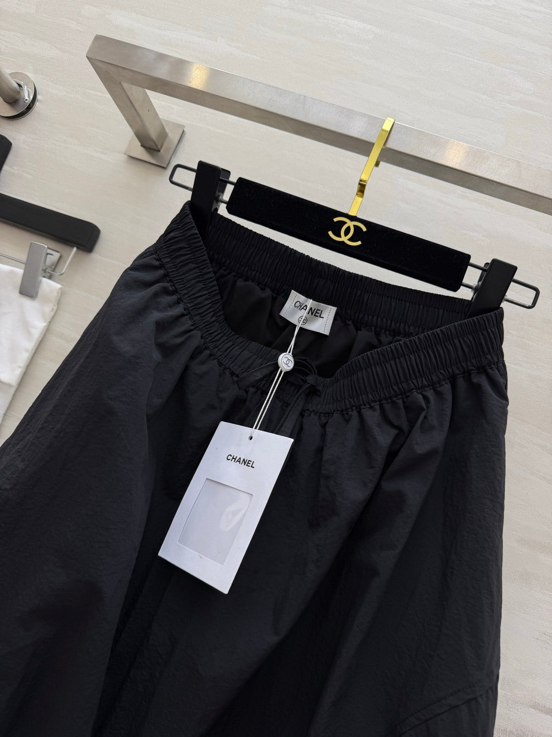 CC 26s Tulip Midi Skirt Black Linen 398836