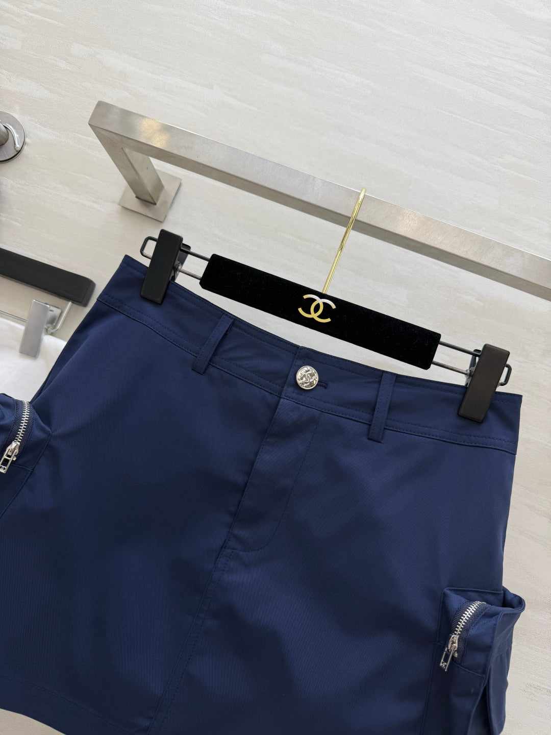 CC 26s Cargo Skirt Dark Blue Cotton 412079