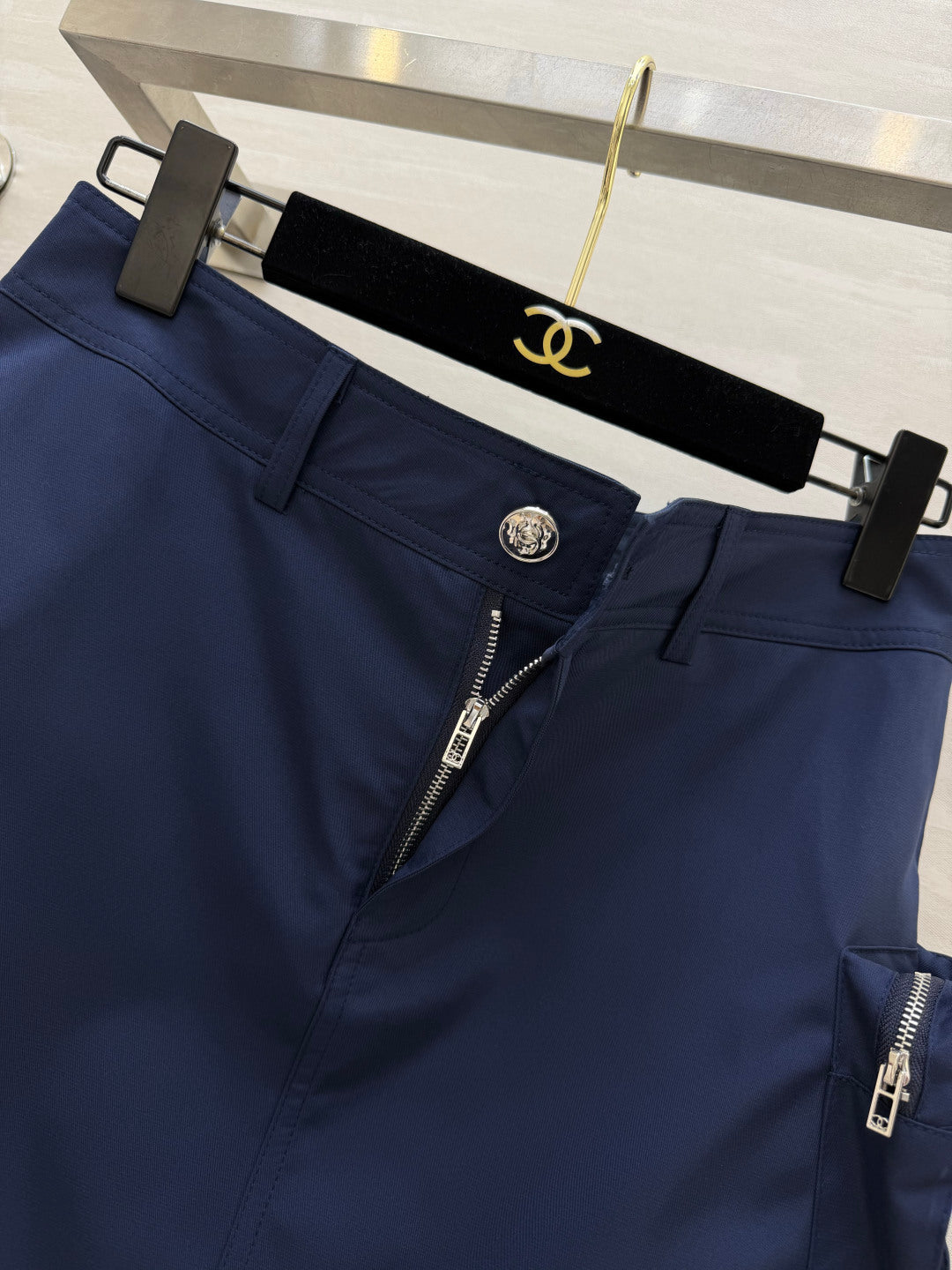 CC 26s Cargo Skirt Dark Blue Cotton 412079