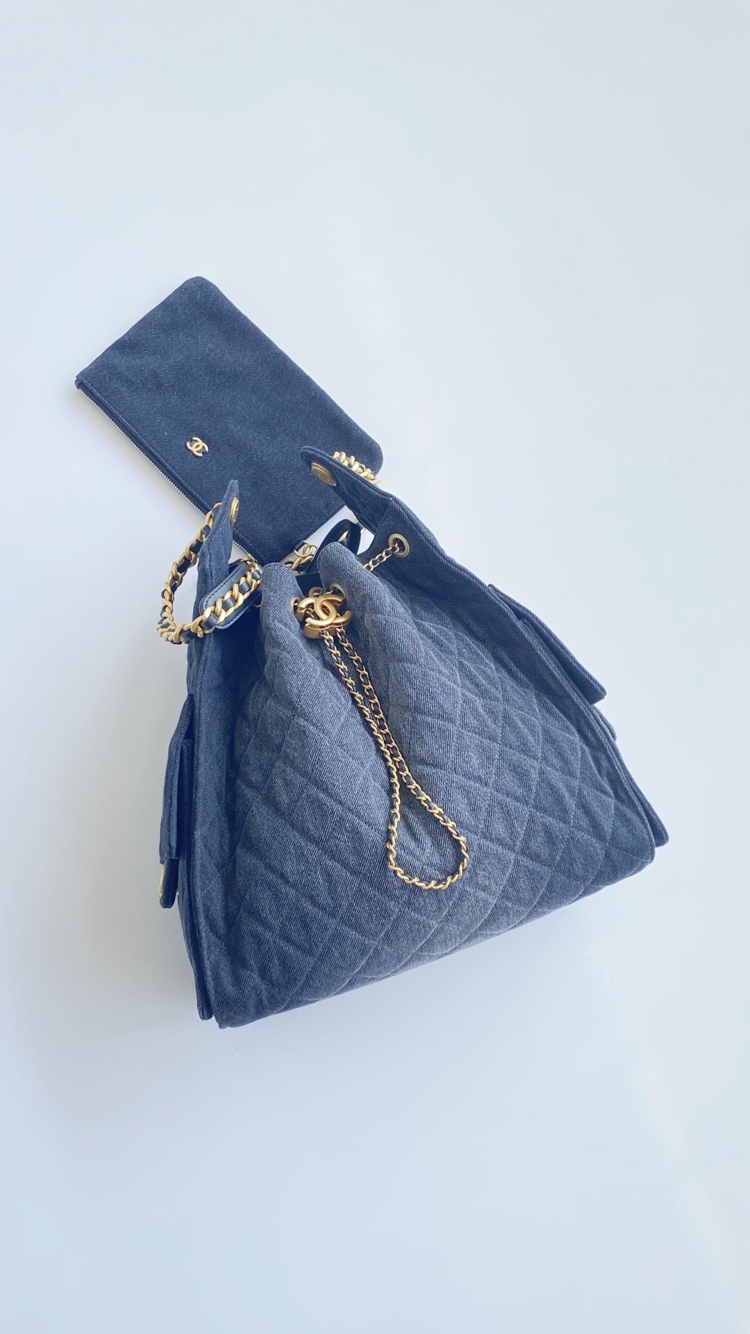 CC 26S Hobo Bags 40cm Dark Blue Denim