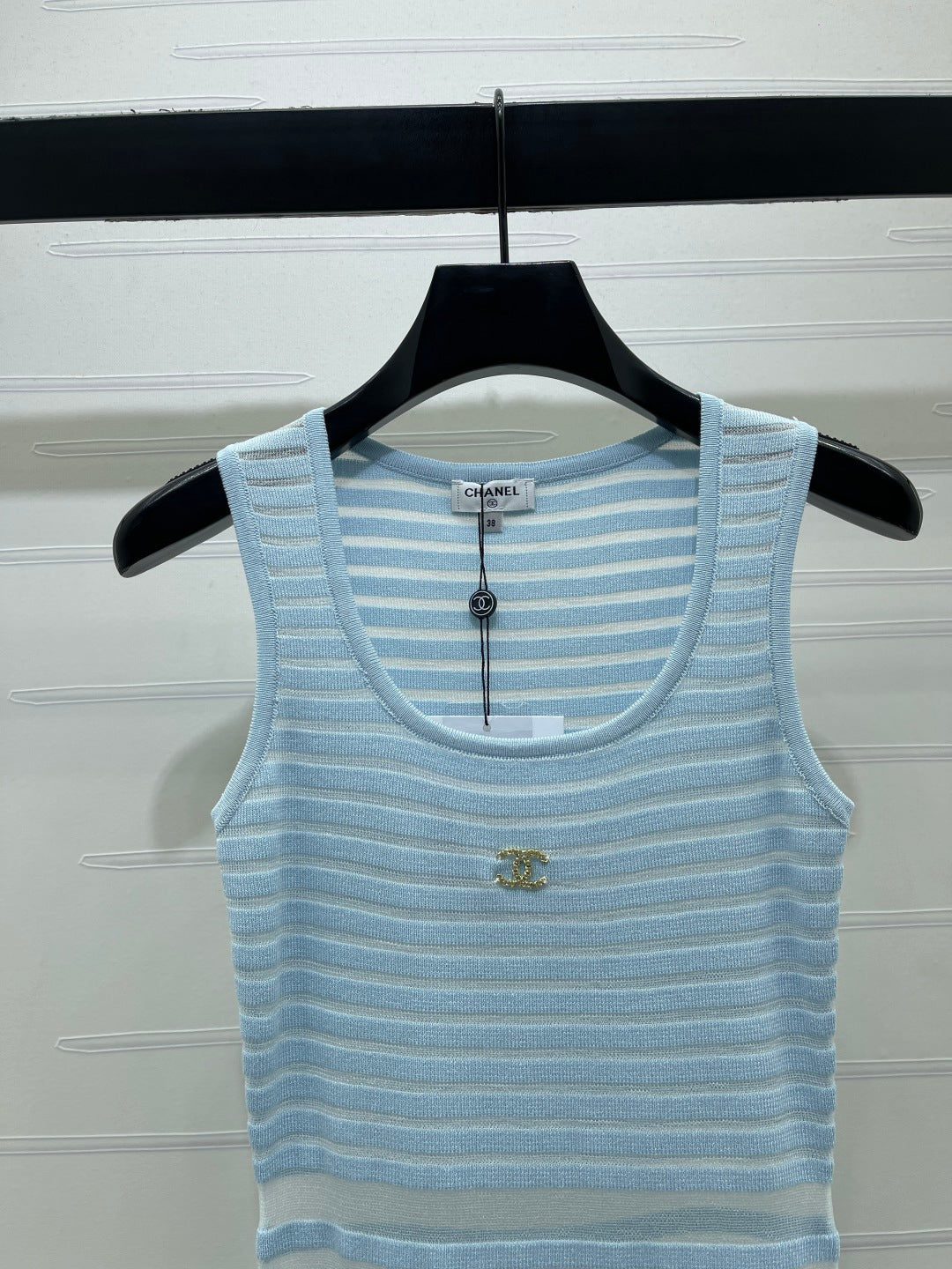 CC 26s Knit Vest Dress Moonlight Blue Polyester Viscose 373117