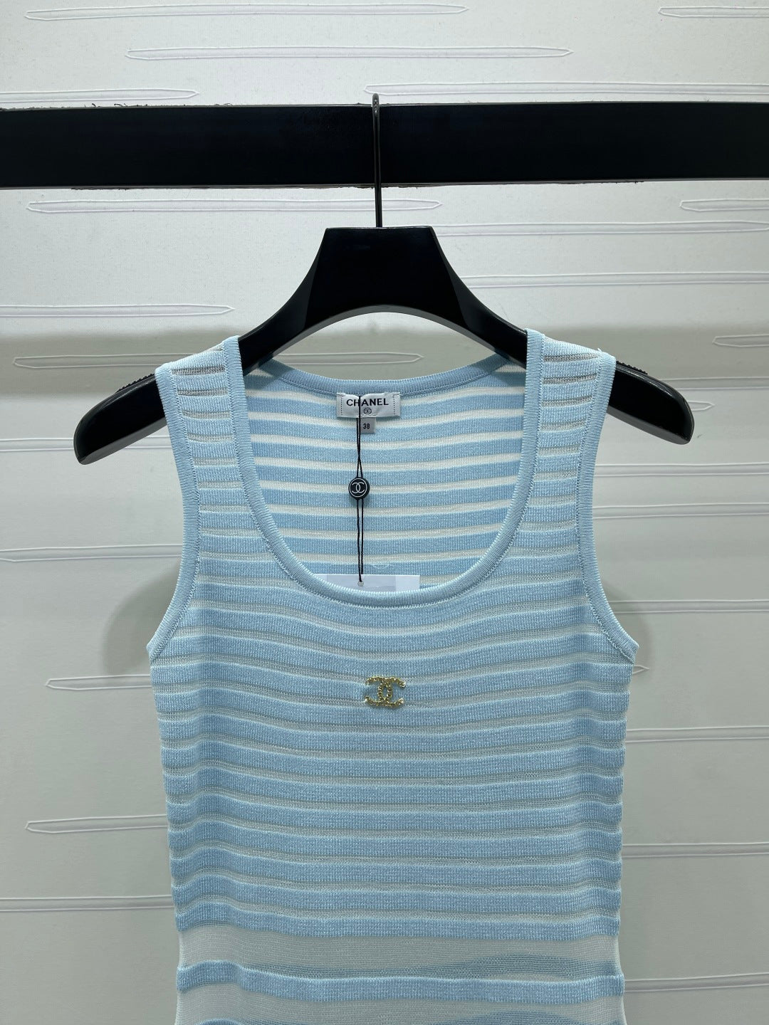 CC 26s Knit Vest Dress Moonlight Blue Polyester Viscose 373117