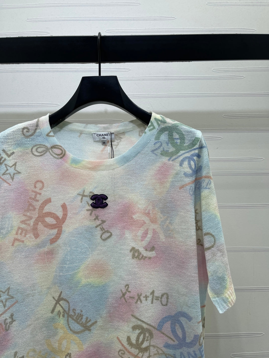 CC 26s Colorful Print Double C Knit Short Sleeve Cotton 382079