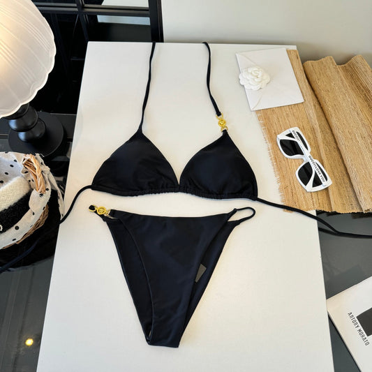 Versace Two-Piece Bikini Black 203034