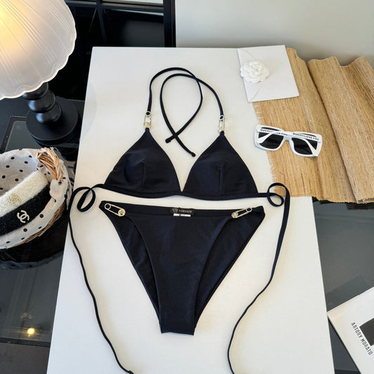 Versace Two-Piece Bikini Black 203036