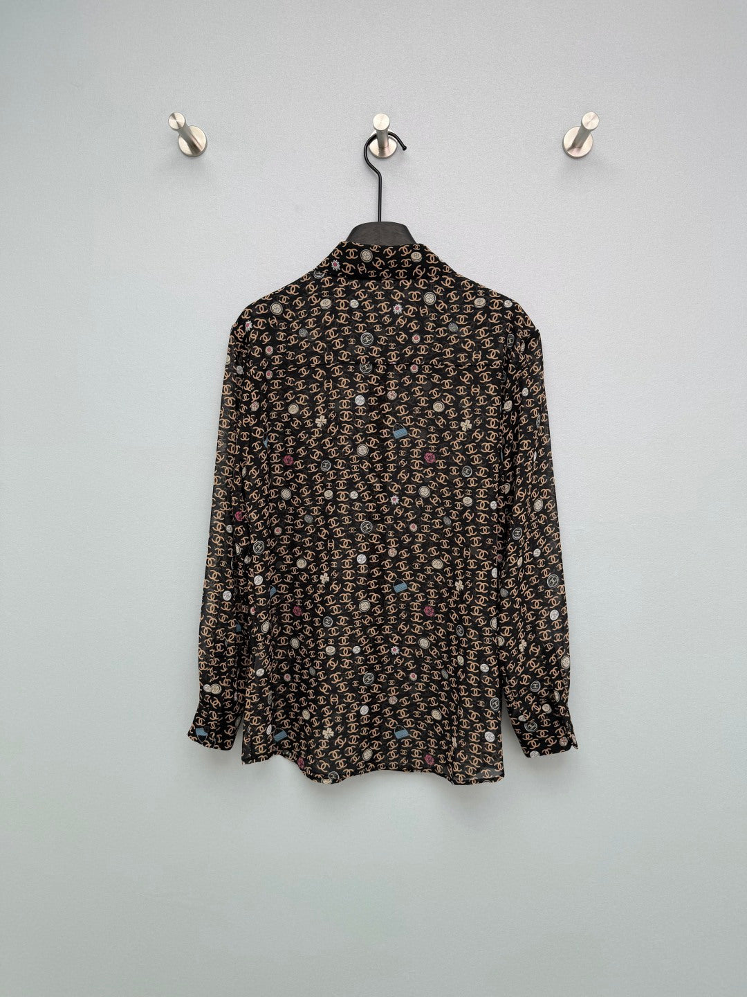 CC 26s Print Long-Sleeve Shirt Black Polyester 367043