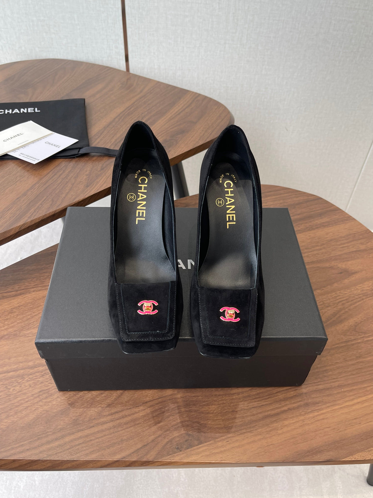 CC SS26 Mathieu Blazy Pumps 90mm Black Suede 529524