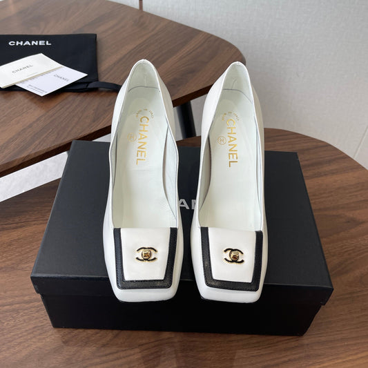 CC SS26 Mathieu Blazy Pumps 90mm White Sheepskin 529525