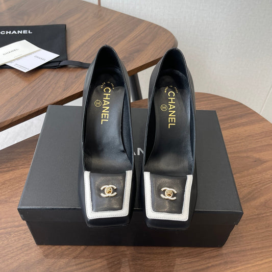 CC SS26 Mathieu Blazy Pumps 90mm Black Sheepskin 529526