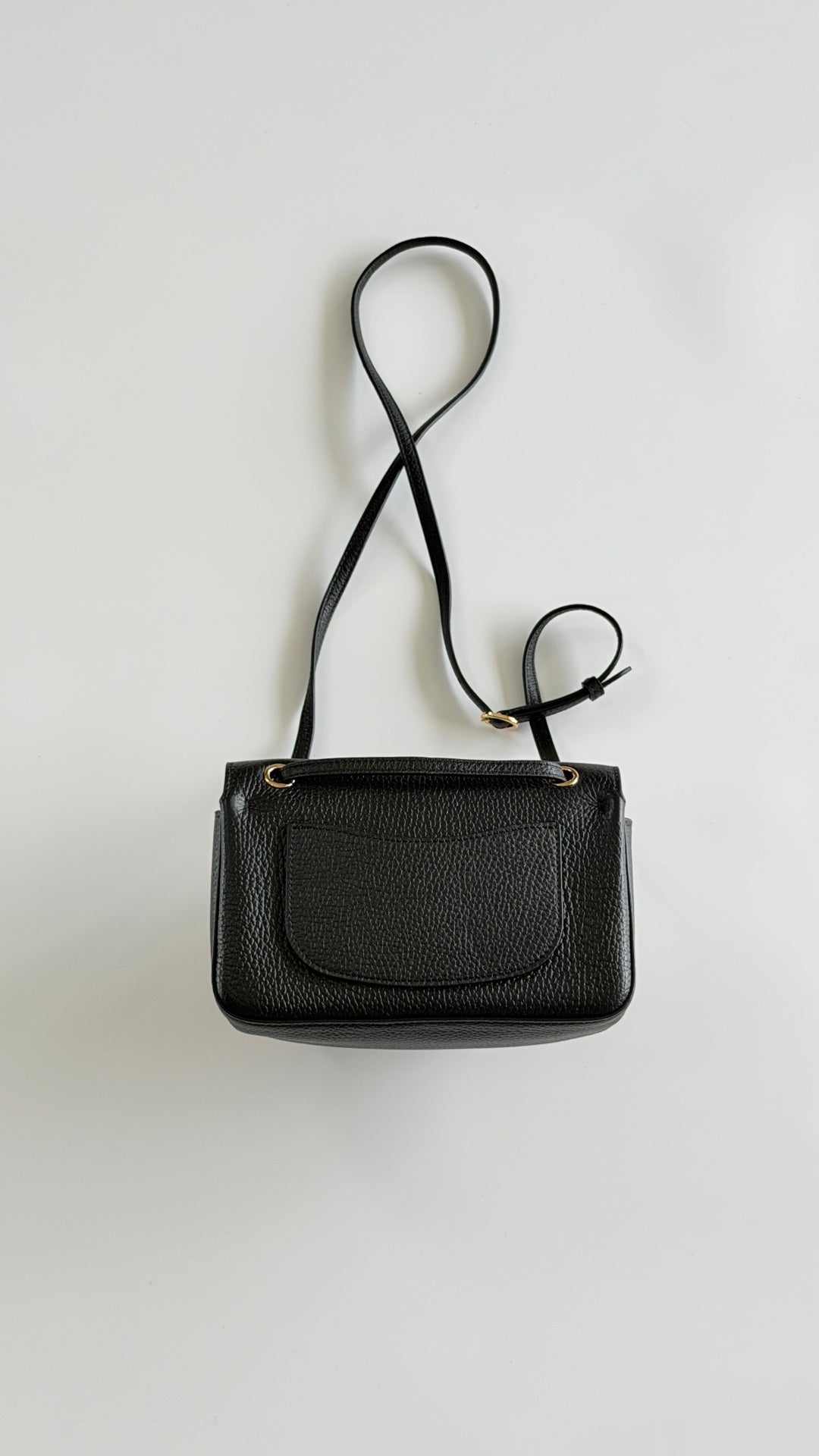 CC 26s Flap Bag Mini 20cm Black Cowhide