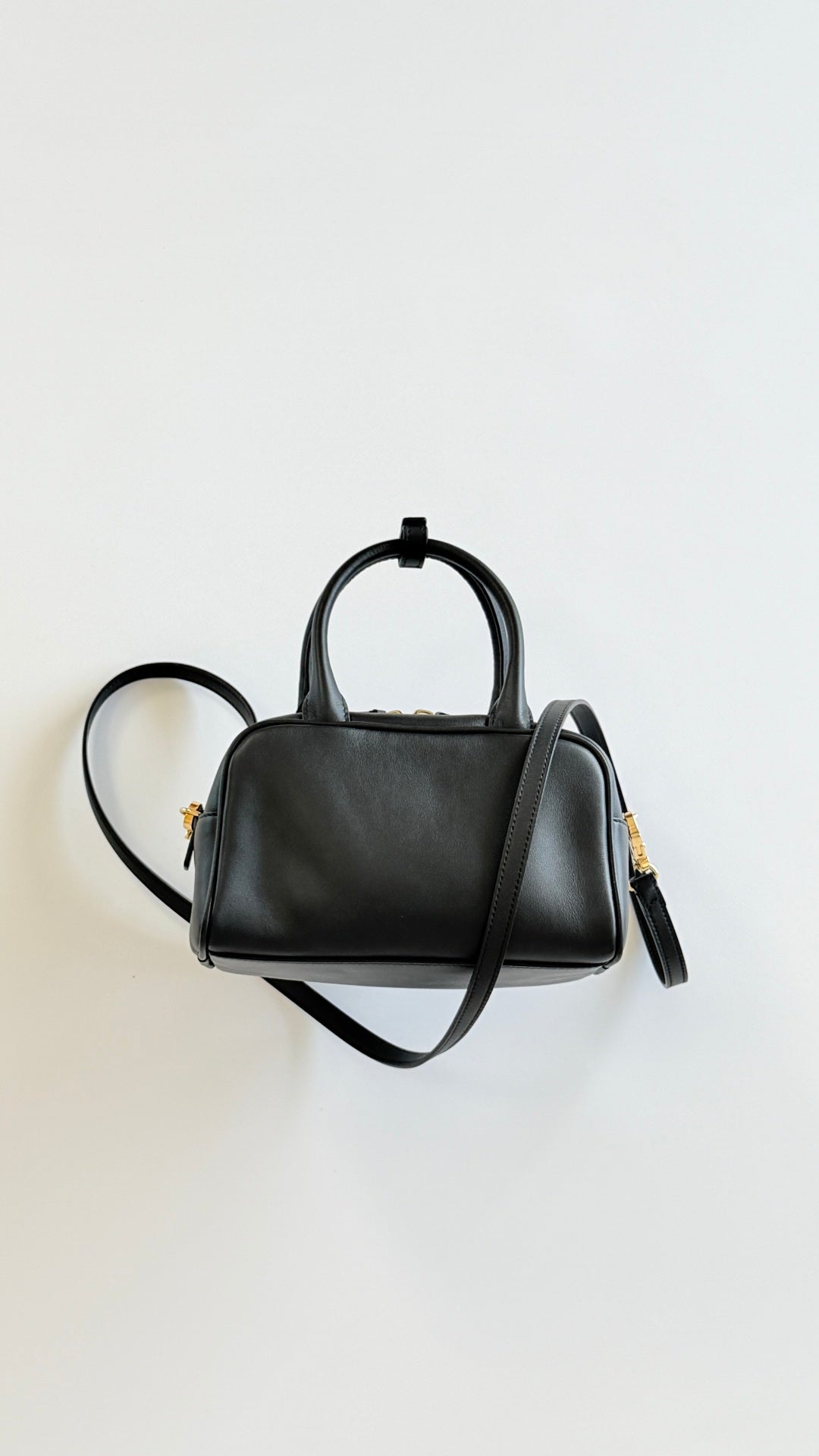 CC 26s Mini Bowling Ball Bag 21cm Black Calfskin
