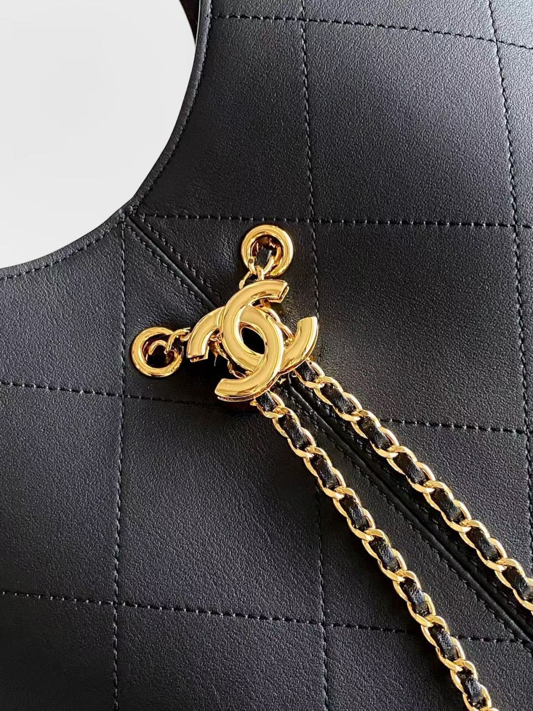 Chanel 2026 Basket Hobo Bag 58cm Black Calfskin