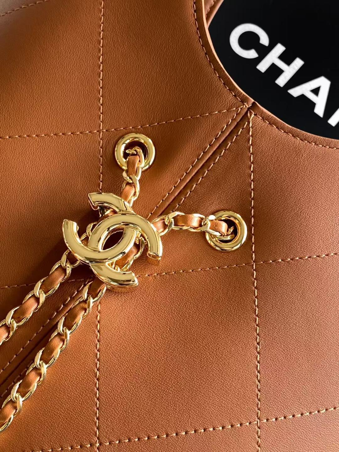 Chanel 2026 Basket Hobo Bag 27.5cm Brown Calfskin