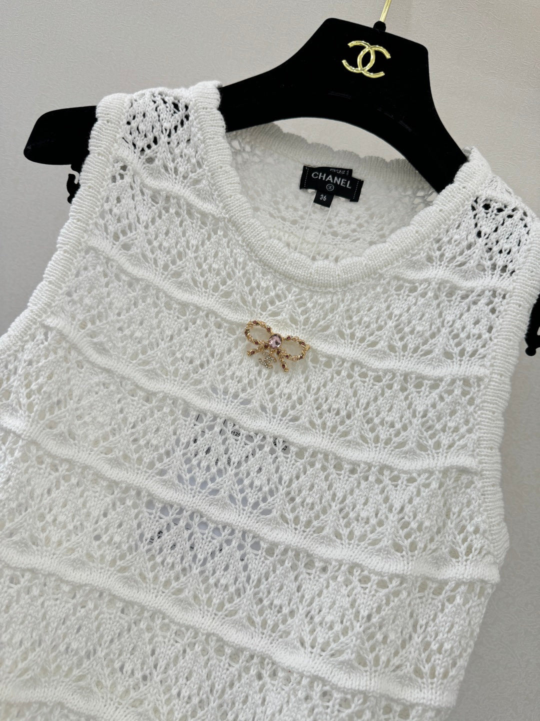 CC 26s Vest Dress White Cotton Tencel Silk 363538