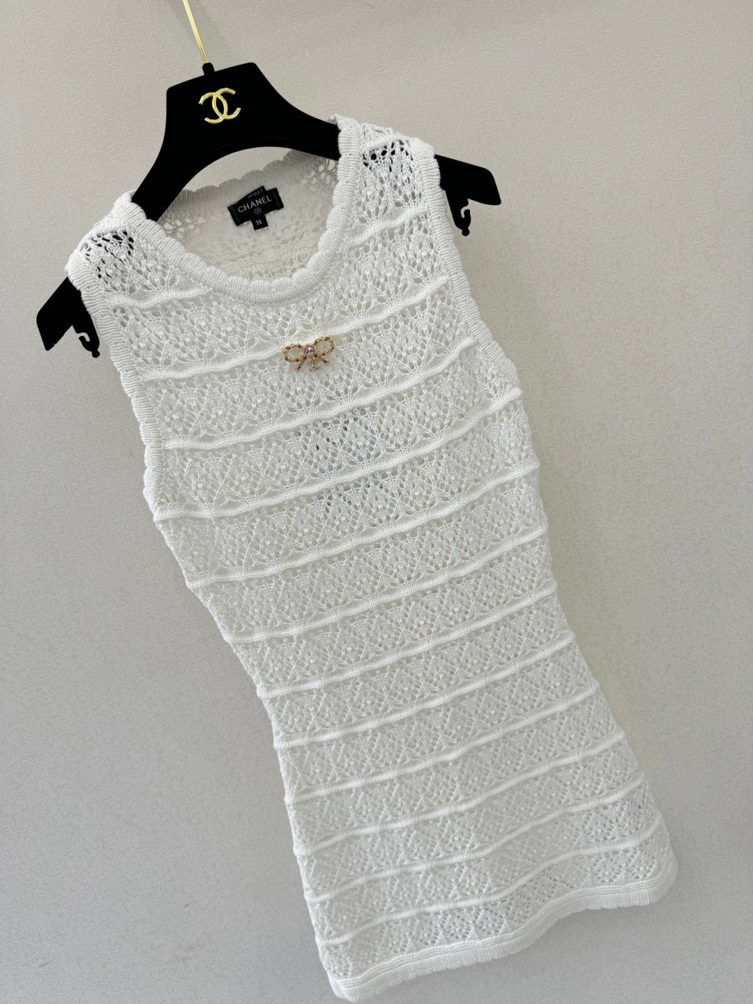 CC 26s Vest Dress White Cotton Tencel Silk 363538