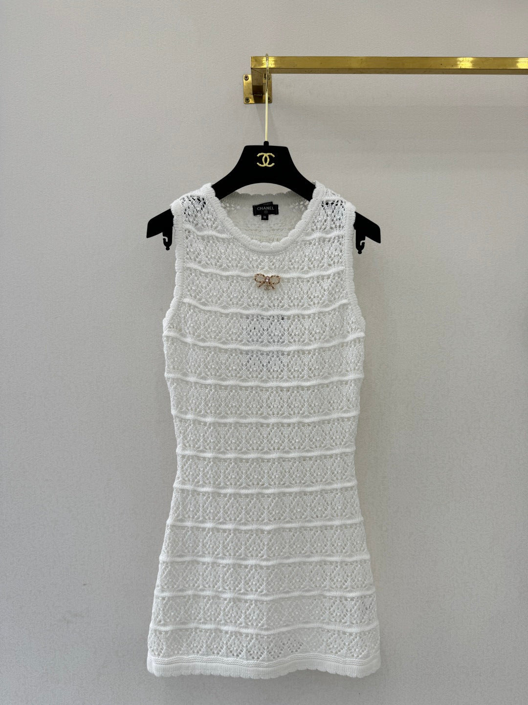 CC 26s Vest Dress White Cotton Tencel Silk 363538