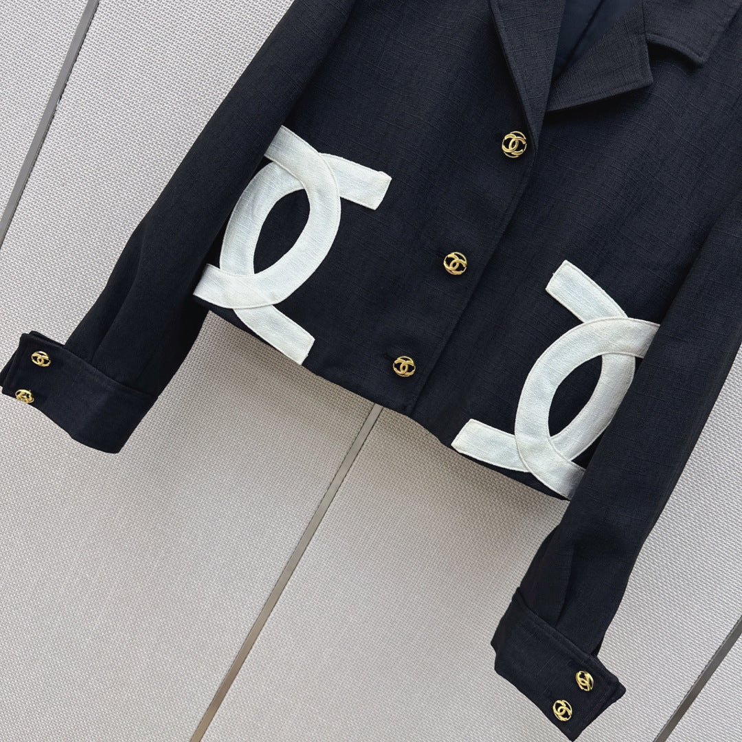 CC 26s Cruise 2026/27 Look 21 Blazer Black Cotton 409186