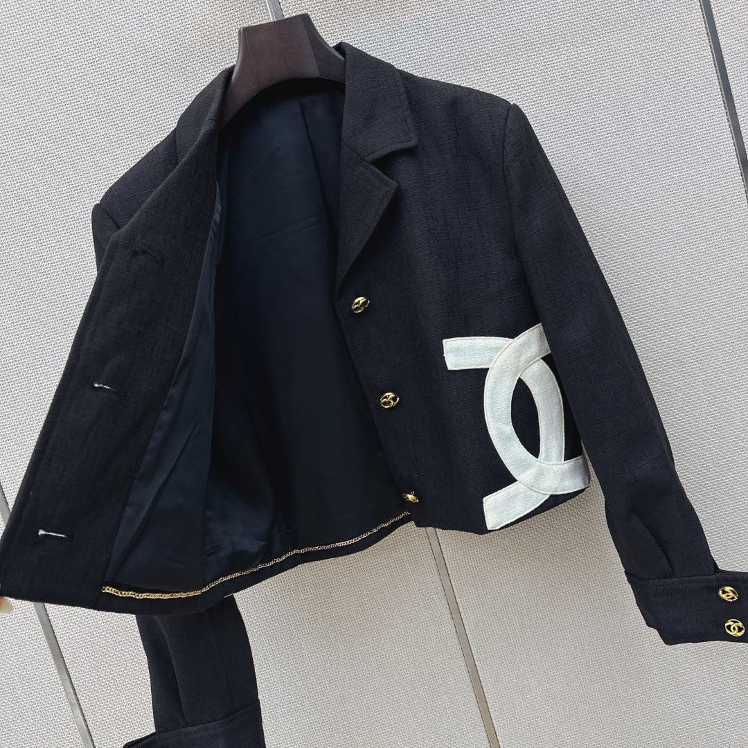 CC 26s Cruise 2026/27 Look 21 Blazer Black Cotton 409186