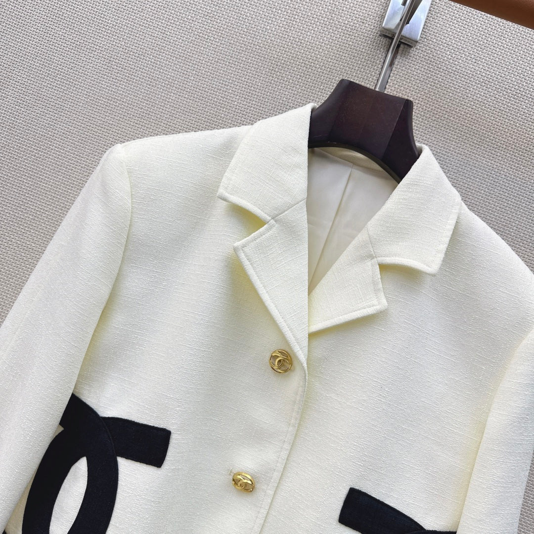 CC 26s Cruise 2026/27 Look 21 Blazer White Cotton 409187
