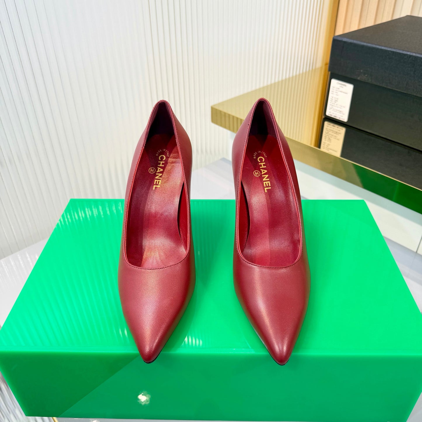 CC 26s Pumps 8.5cm Black Lambskin 924309