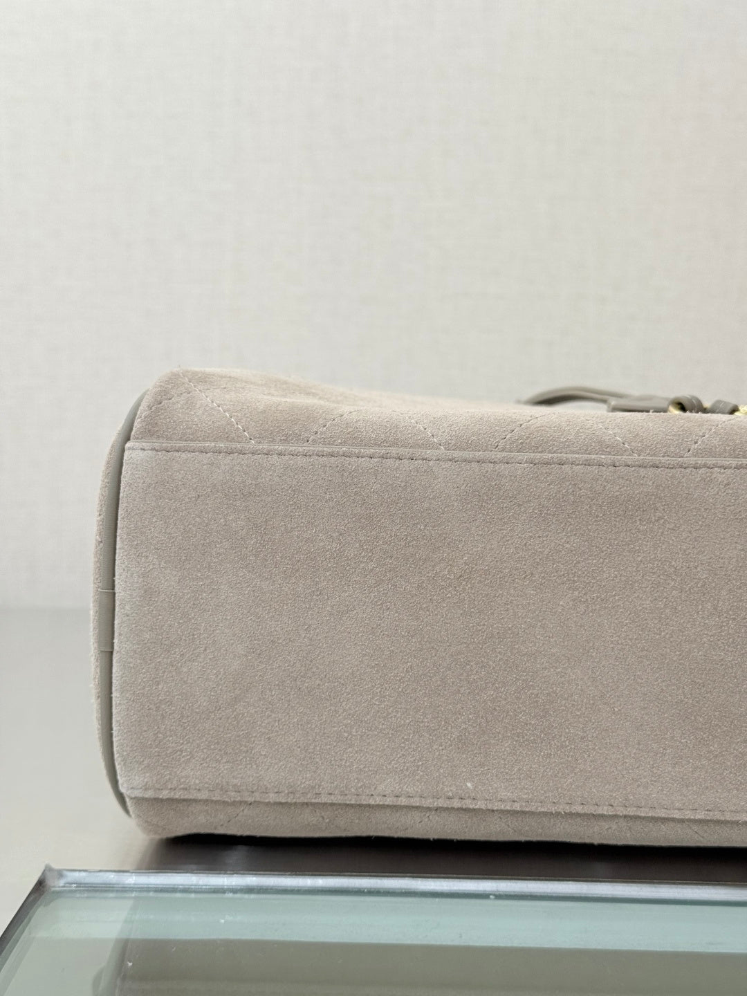 CC Maxi Bowling Bag 35.5cm Light Taupe  Suede