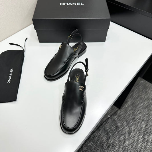 CC SS 2026 Pre Slingbacks Black Calfskin 630504