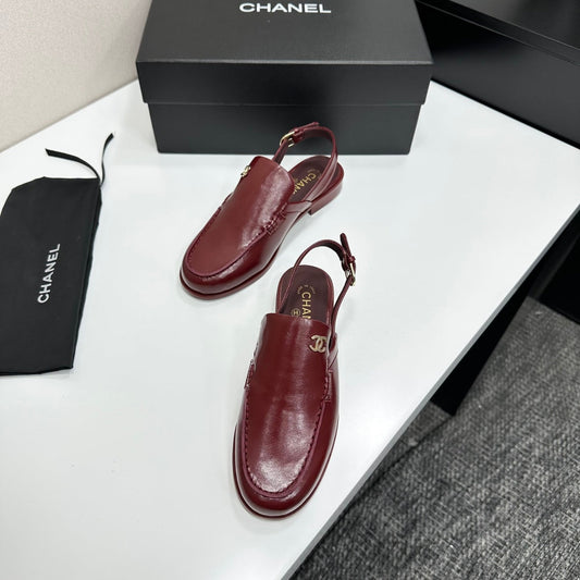 CC SS 2026 Pre Slingbacks Burgundy Calfskin 630506