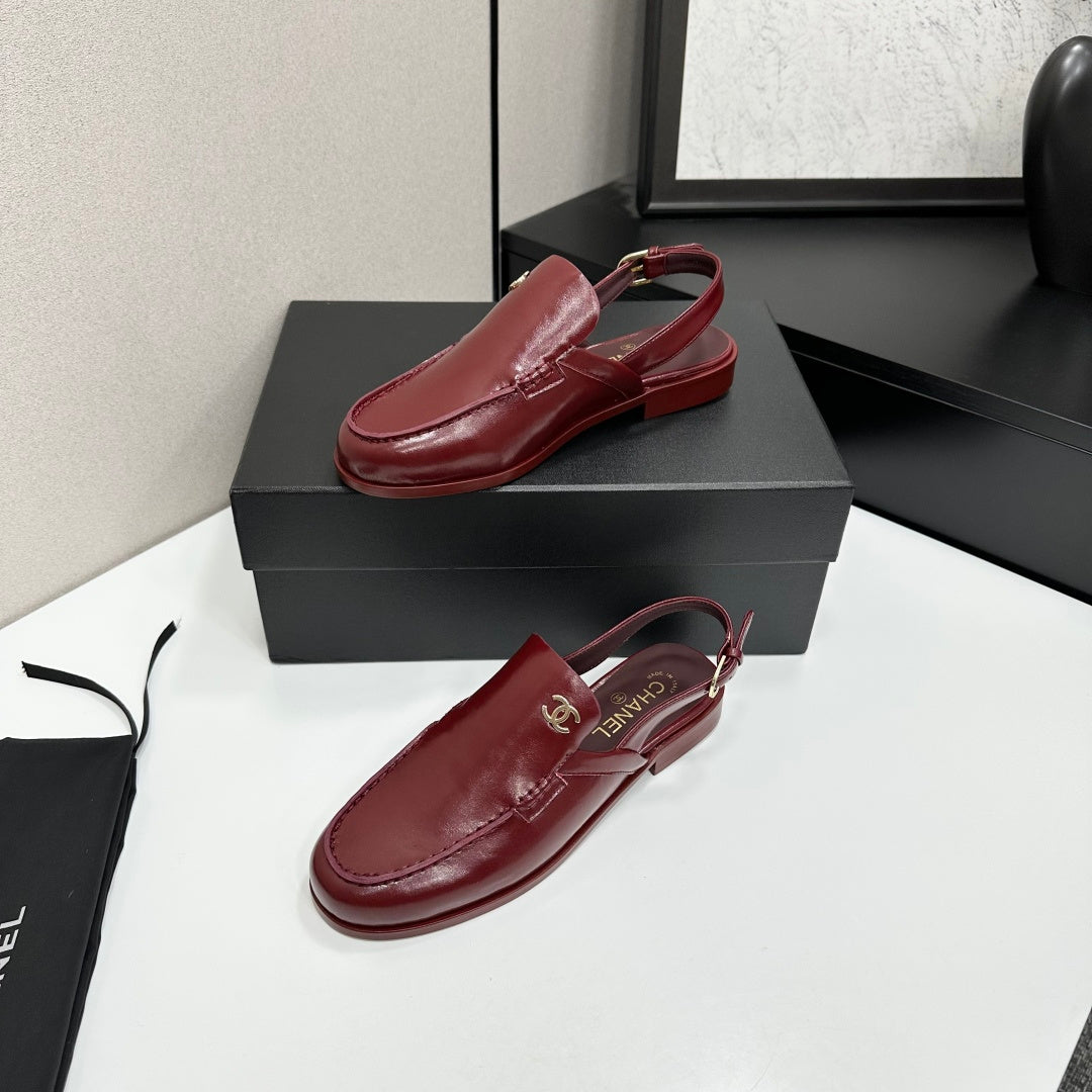 CC SS 2026 Pre Slingbacks Burgundy Calfskin 630506