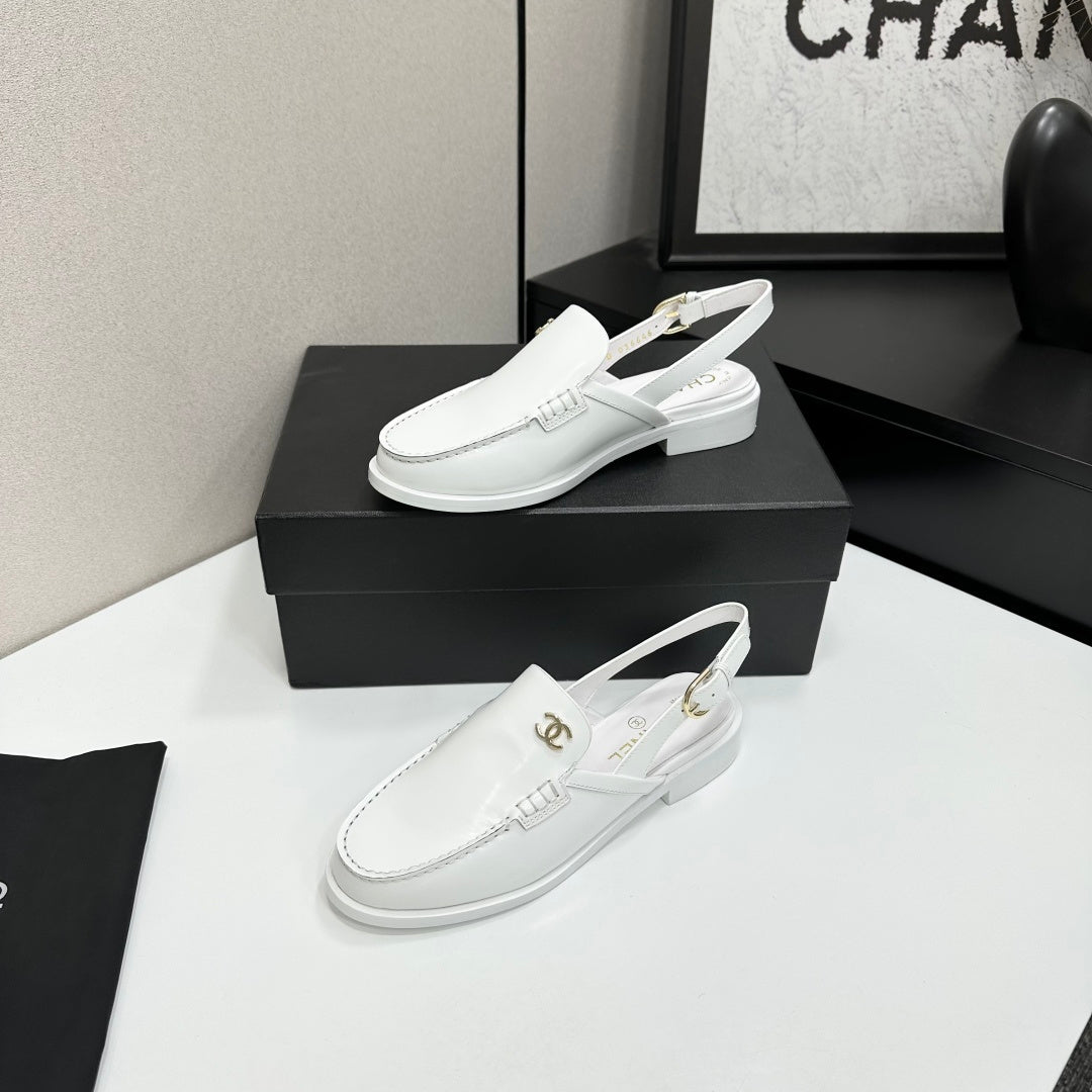 CC SS 2026 Pre Slingbacks White Calfskin 630479