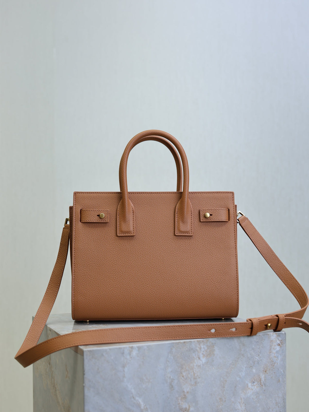 YSL Sac De Jour Nano 26cm Brown Grain Cowhide GHW