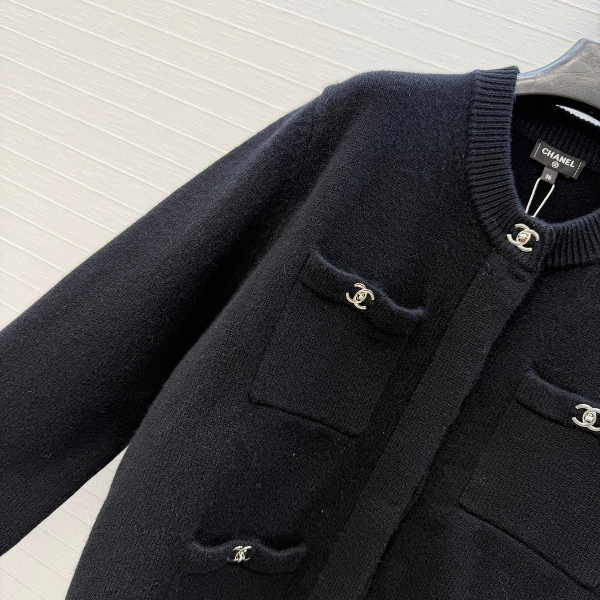 CC FW 26s Cardigan Black Cashmere Wool 414705