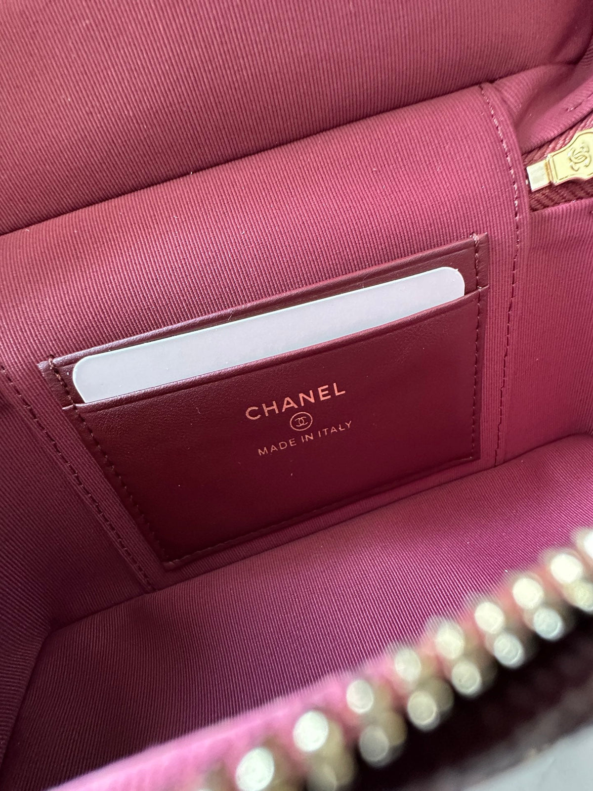 CC 25C Vanity Case Burgundy Caviar Leather 289553