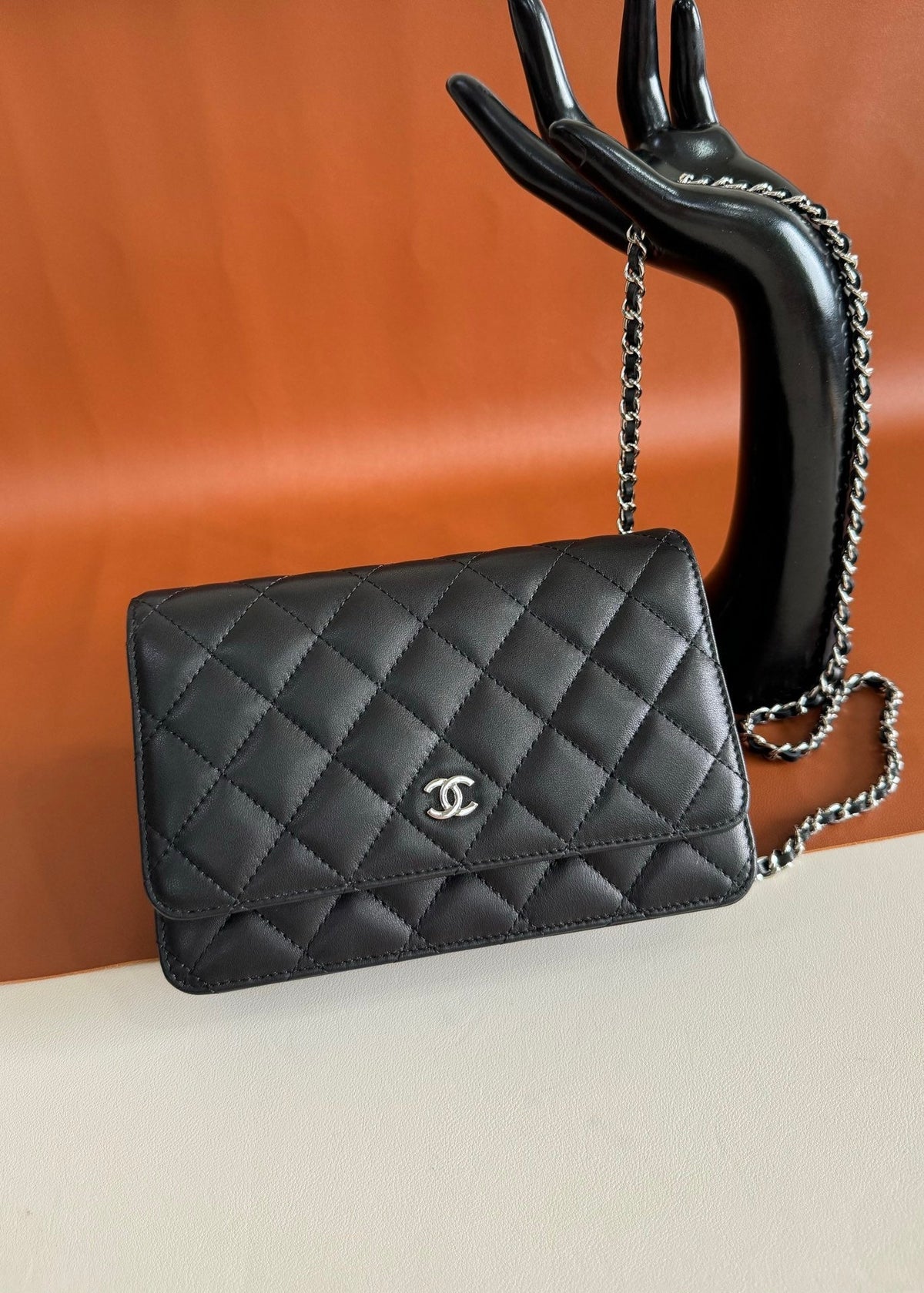 CC WOC 20cm Black Lambskin SHW 223285
