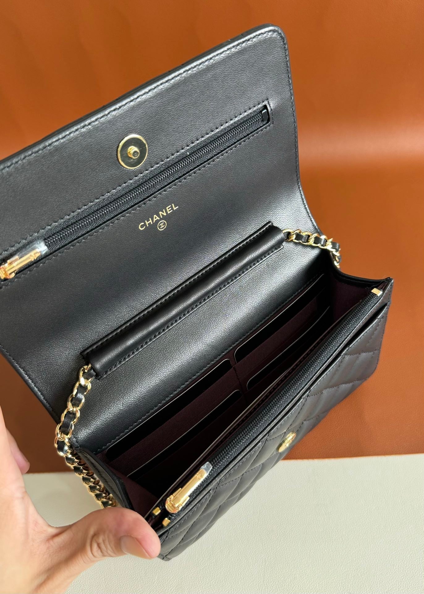 CC WOC 20cm Black Lambskin GHW 223283