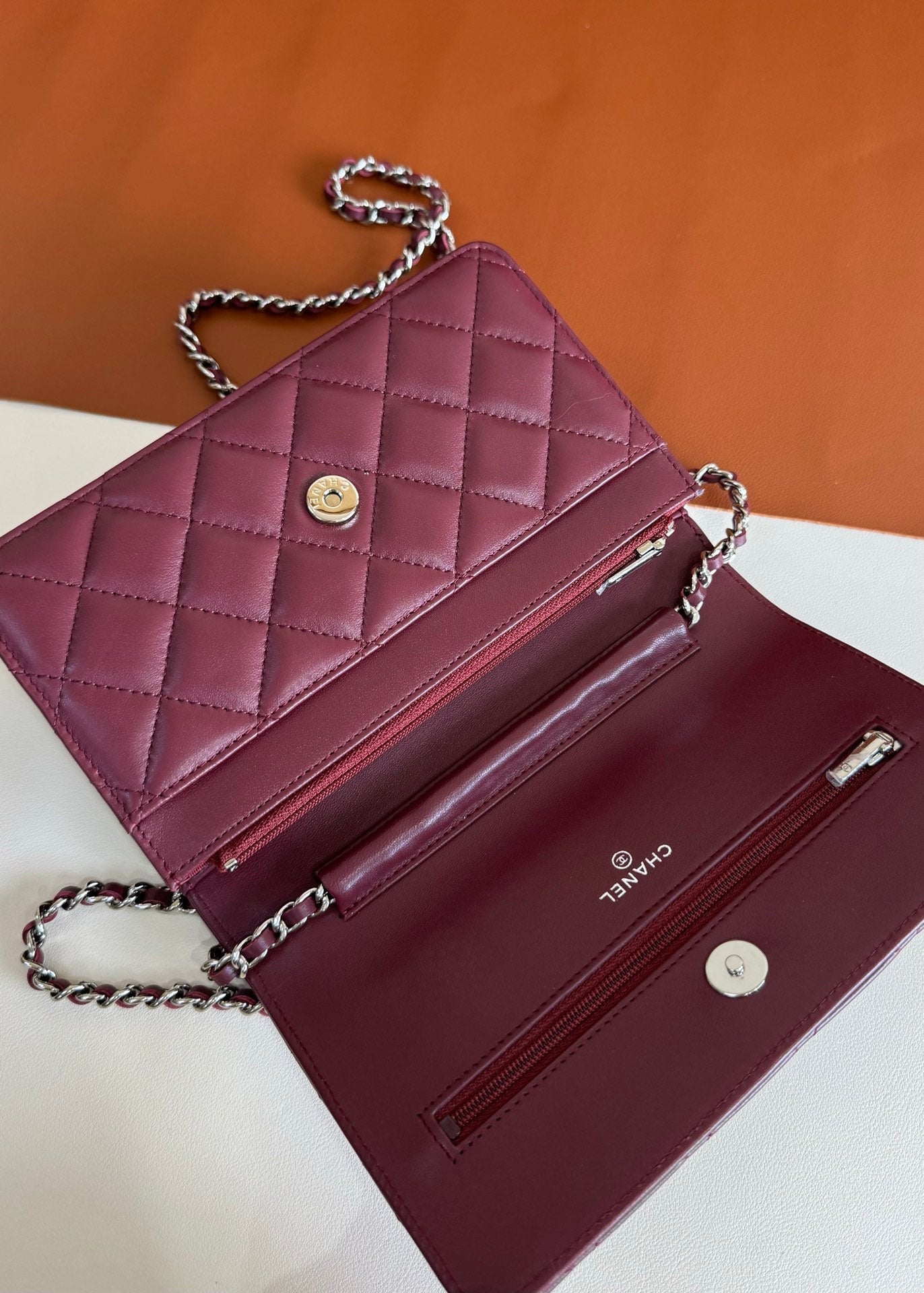 CC WOC 20cm Burgundy Lambskin GHW 223282