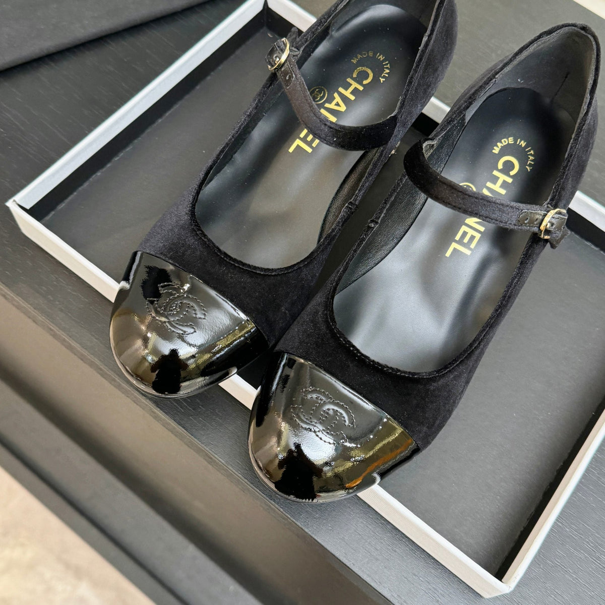 CC 2026 Mary Jane 65 Black Velvet Leather 700642