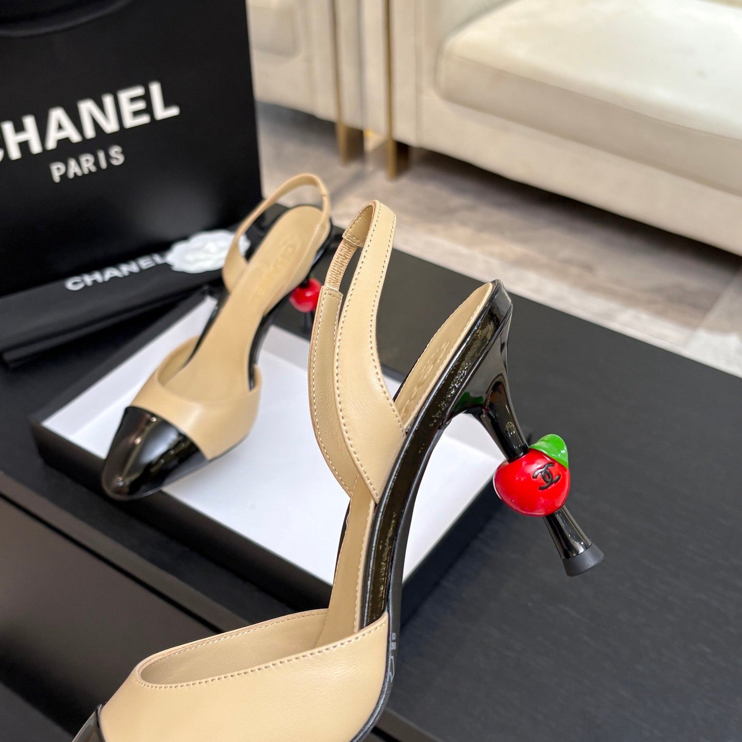 CC Métiers d’art 2026 Slingbacks 8.5cm Beige Leather 847278