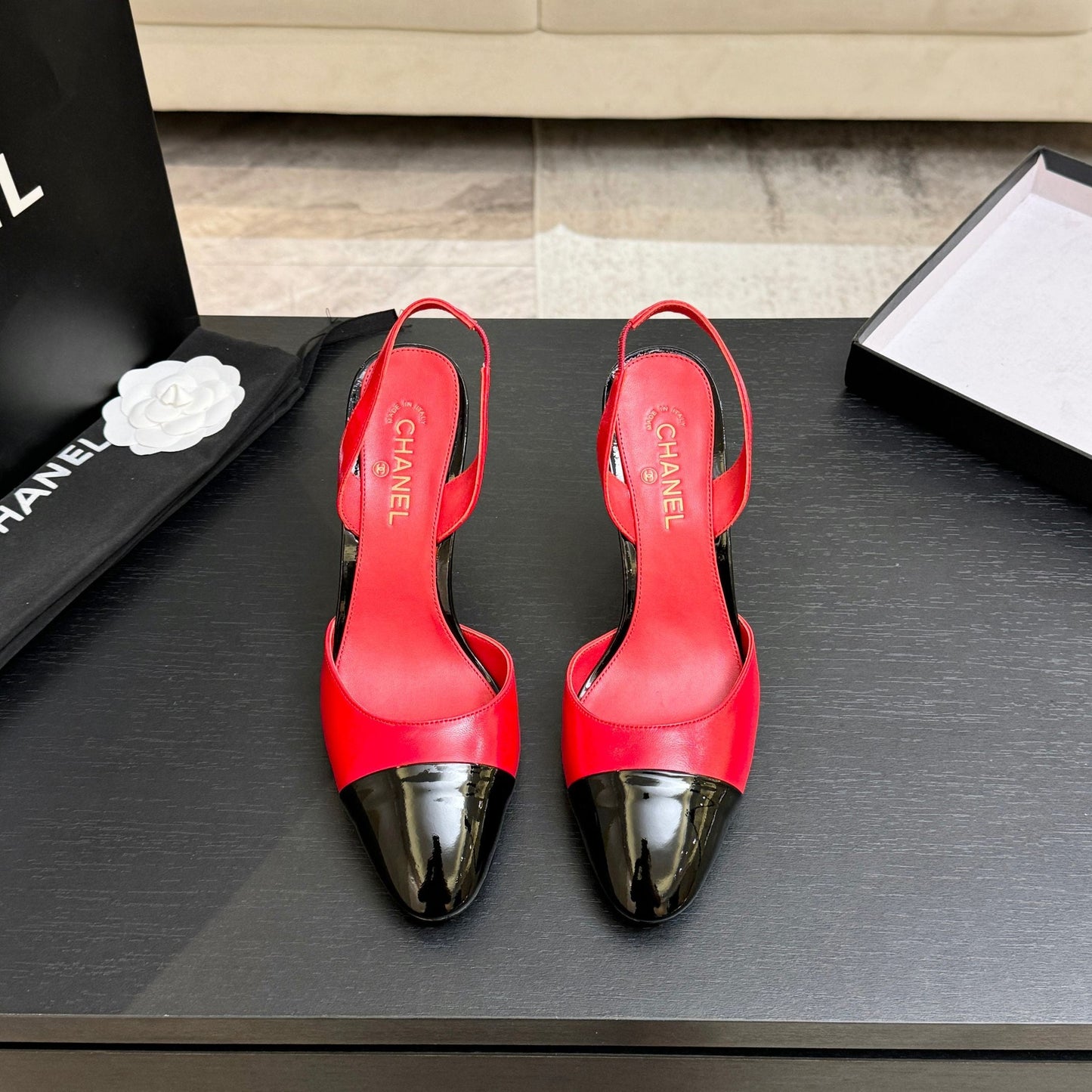 CC Métiers d’art 2026 Slingbacks 8.5cm Red Leather 847281